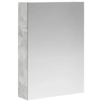 vidaXL Kopalniška ogledalna omara Betonsko siva 50 x 14,5 x 70 cm