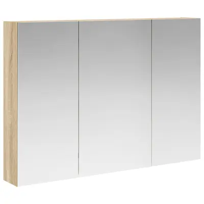 vidaXL Kopalniška ogledalna omara Sonoma hrast 100 x 14,5 x 70 cm