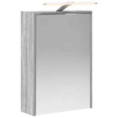 vidaXL Kopalniška ogledalna omara Siva Sonoma 43 x 16 x 62.5 cm