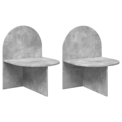 vidaXL Nočna omarica 2 pcs Betonsko siva 48 x 49 x 65 cm