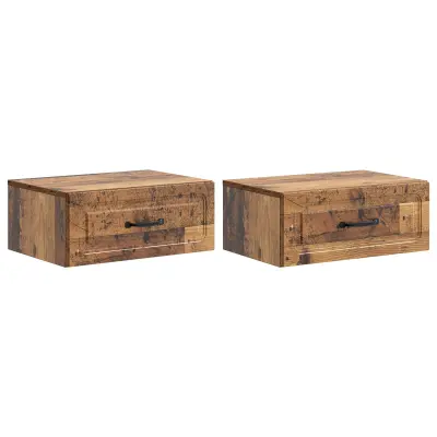 vidaXL Stenski nočni omarici 2 pcs Star les 49 x 34,5 x 20 cm