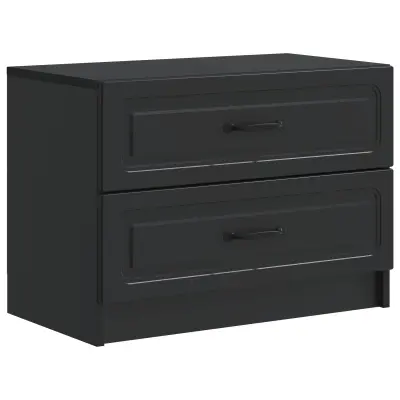 vidaXL Nočna omarica Črna 62 x 34,5 x 44,5 cm Inženirski les