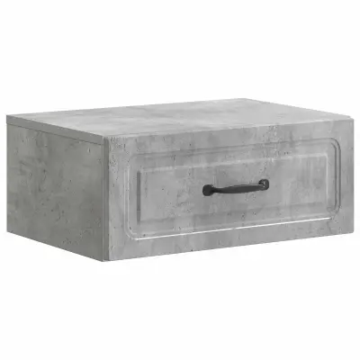 vidaXL Stenski nočni omarici Betonsko siva 49 x 34,5 x 20 cm