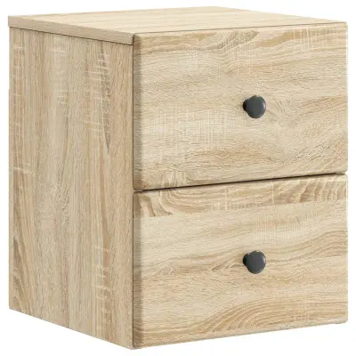 vidaXL Stenski nočni omarici s predalom Sonoma hrast 34,5 x 33 x 40 cm