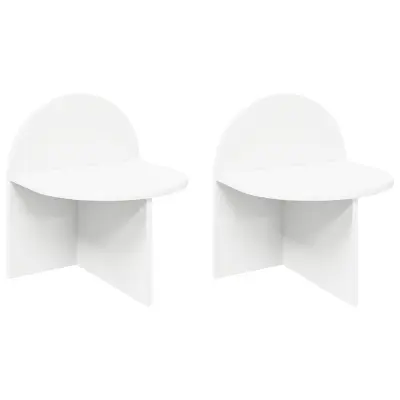 vidaXL Nočna omarica 2 pcs Bela 40 x 35,5 x 45,5 cm
