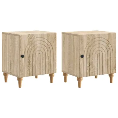 vidaXL Nočna omarica 2 pcs Sonoma hrast 43 x 34,5 x 50 cm