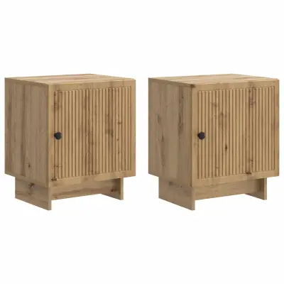vidaXL Nočna omarica 2 pcs Artisan hrast 43 x 34,5 x 50 cm
