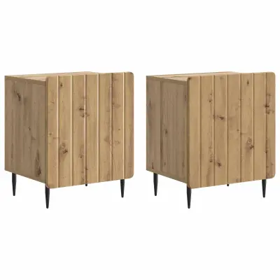 vidaXL Nočna omarica 2 pcs Artisan hrast 43 x 34,5 x 52 cm