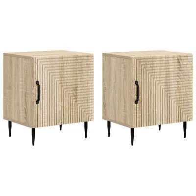 vidaXL Nočna omarica 2 pcs Sonoma hrast 43 x 34,5 x 50 cm