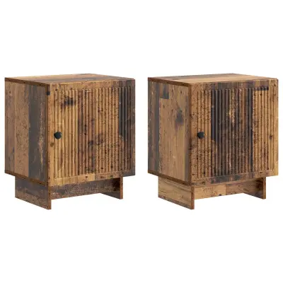 vidaXL Nočna omarica 2 pcs Star les 43 x 34,5 x 50 cm Inženirski les