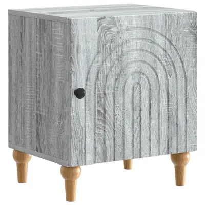 vidaXL Nočna omarica Siva Sonoma 43 x 34,5 x 50 cm Inženirski les