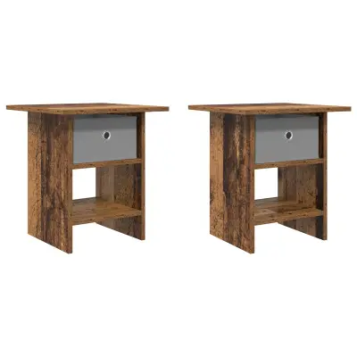 vidaXL Nočna omarica 2 pcs Star les 41 x 40 x 45 cm Konstruiran les
