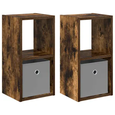 vidaXL Nočna omarica 2 pcs Dimljeni oreh 25,5 x 22 x 49,5 cm