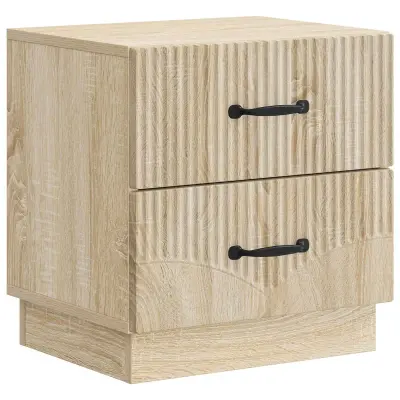 vidaXL Nočna omarica Sonoma hrast 43 x 34,5 x 44,5 cm Inženirski les