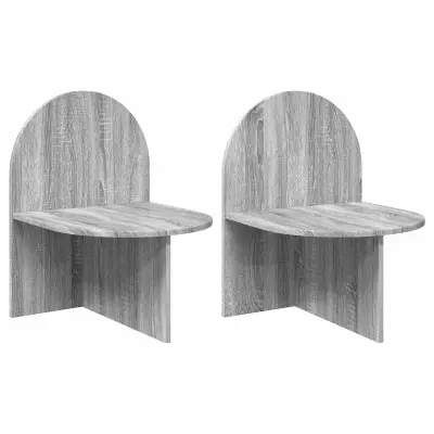 vidaXL Nočna omarica 2 pcs Siva Sonoma 48 x 49 x 65 cm