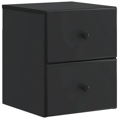 vidaXL Stenski nočni omarici Črna 34,5 x 33 x 40 cm Inženirski les