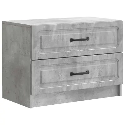 vidaXL Nočna omarica Betonsko siva 62 x 34,5 x 44,5 cm Inženirski les