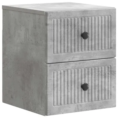 vidaXL Stenski nočni omarici Betonsko siva 33 x 34,5 x 40 cm