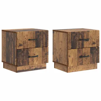 vidaXL Nočna omarica 2 pcs Star les 43 x 34,5 x 44,5 cm Inženirski les