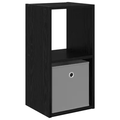 vidaXL Nočna omarica s predalom Črna Orehovina 30,5 x 27 x 59,5 cm