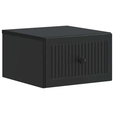 vidaXL Stenski nočni omarici Črna 33 x 34,5 x 20 cm Inženirski les