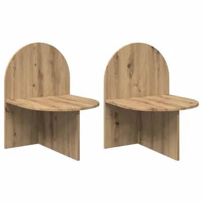vidaXL Nočna omarica 2 pcs Artisan hrast 48 x 49 x 65 cm