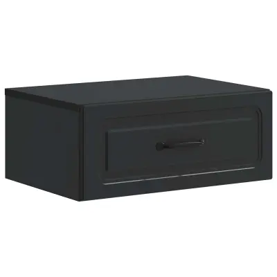 vidaXL Stenski nočni omarici Črna 49 x 34,5 x 20 cm Inženirski les