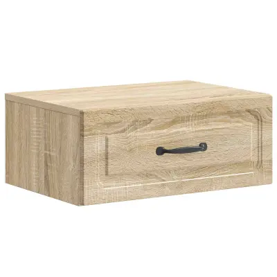 vidaXL Stenski nočni omarici s predalom Sonoma hrast 49 x 34,5 x 20 cm