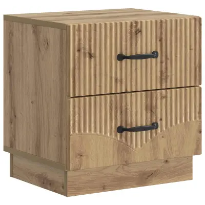vidaXL Nočna omarica Artisan hrast 43 x 34,5 x 44,5 cm Inženirski les