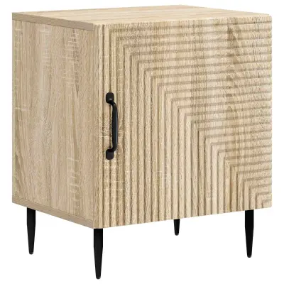 vidaXL Nočna omarica Sonoma hrast 43 x 34,5 x 50 cm Inženirski les