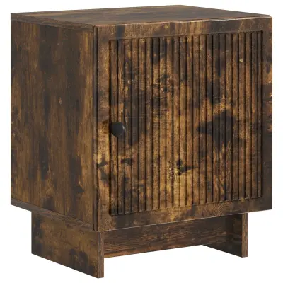 vidaXL Nočna omarica Dimljen hrast 43 x 34,5 x 50 cm Inženirski les
