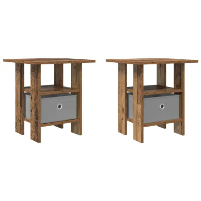 vidaXL Nočna omarica 2 pcs Star les 41 x 40 x 45 cm Konstruiran les