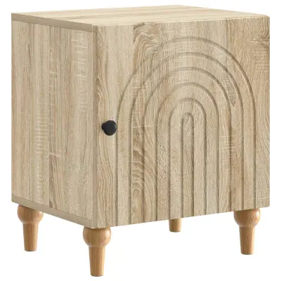 vidaXL Nočna omarica Sonoma hrast 43 x 34,5 x 50 cm Inženirski les