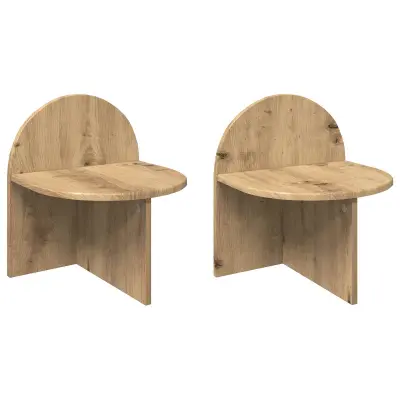 vidaXL Nočna omarica 2 pcs Artisan hrast 40 x 35,5 x 45,5 cm