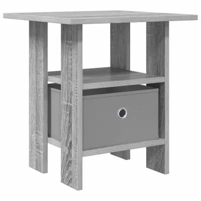 vidaXL Nočna omarica Siva Sonoma 41 x 40 x 45 cm Konstruiran les