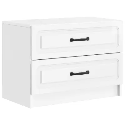 vidaXL Nočna omarica s predalom Bela visok sijaj 62 x 34,5 x 44,5 cm