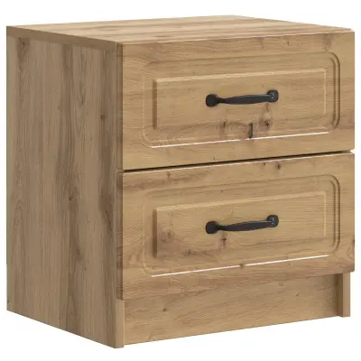 vidaXL Nočna omarica Artisan hrast 43 x 34,5 x 44,5 cm Inženirski les