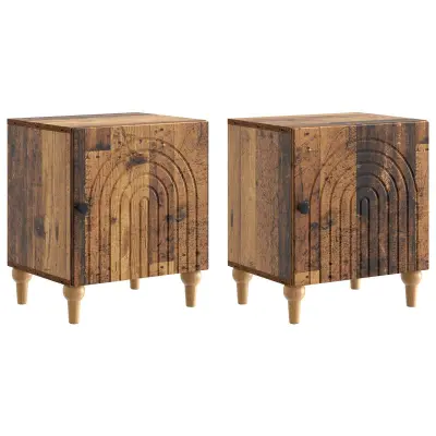 vidaXL Nočna omarica 2 pcs Star les 43 x 34,5 x 50 cm Inženirski les