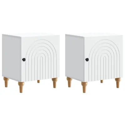 vidaXL Nočna omarica 2 pcs Bela 43 x 34,5 x 50 cm Inženirski les