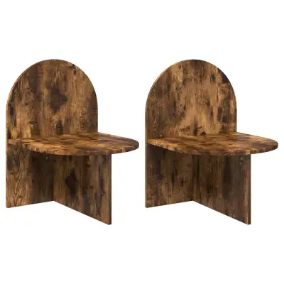 vidaXL Nočna omarica 2 pcs Dimljen hrast 48 x 49 x 65 cm