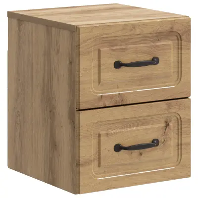 vidaXL Stenski nočni omarici Artisan hrast 34,5 x 33 x 40 cm