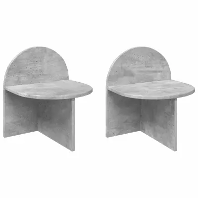 vidaXL Nočna omarica 2 pcs Betonsko siva 40 x 35,5 x 45,5 cm