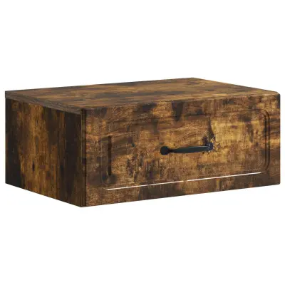 vidaXL Stenski nočni omarici Dimljen hrast 49 x 34,5 x 20 cm