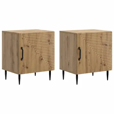 vidaXL Nočna omarica 2 pcs Artisan hrast 43 x 34,5 x 50 cm