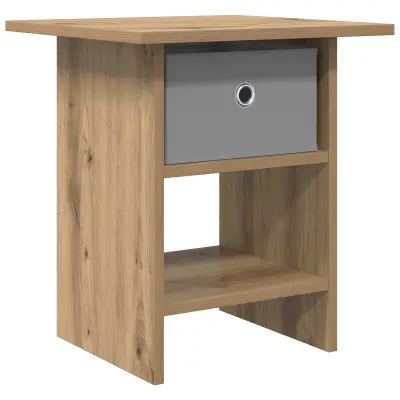 vidaXL Nočna omarica Umetni hrast 41 x 40 x 45 cm Konstruiran les