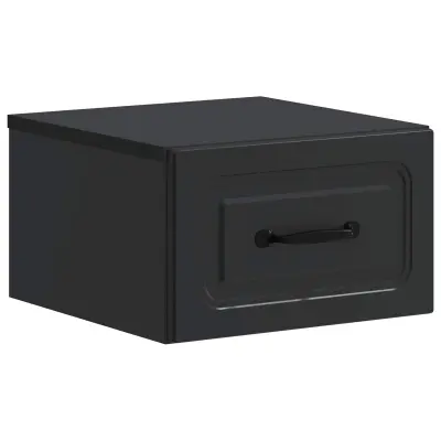 vidaXL Stenski nočni omarici Črna 34,5 x 33 x 20 cm Inženirski les