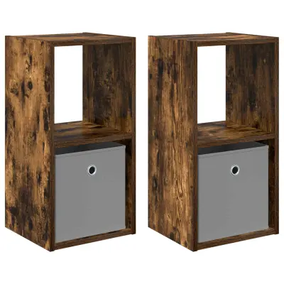 vidaXL Nočna omarica 2 pcs Dimljeni oreh 30,5 x 27 x 59,5 cm