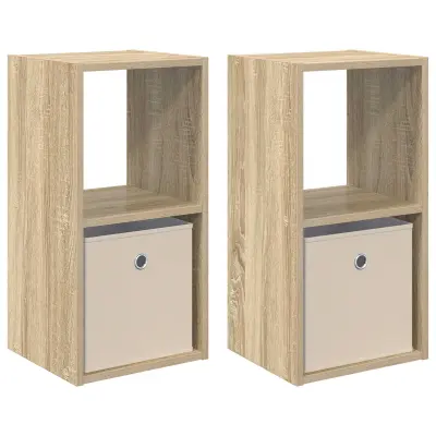 vidaXL Nočna omarica s predalom 2 pcs Sonoma hrast 30,5 x 27 x 59,5 cm