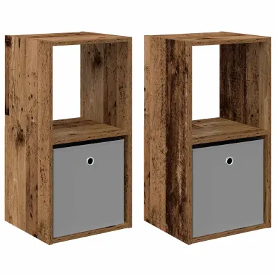vidaXL Nočna omarica 2 pcs Star les 35 x 32 x 68,5 cm Konstruiran les