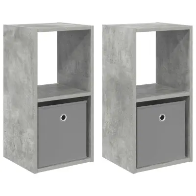 vidaXL Nočna omarica 2 pcs Betonsko siva 30,5 x 27 x 59,5 cm